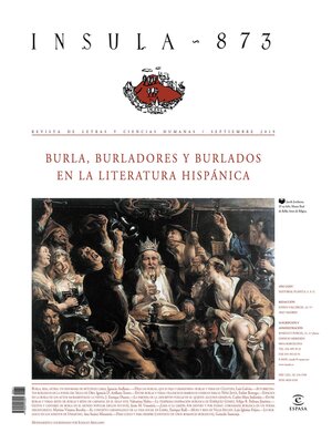 cover image of Burla, burladores y burlados en la literatura hispánica (Ínsula n° 873)